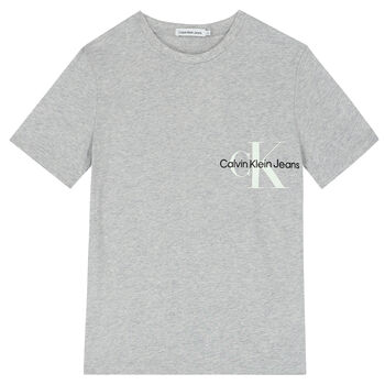 Boys Grey Logo T-Shirt