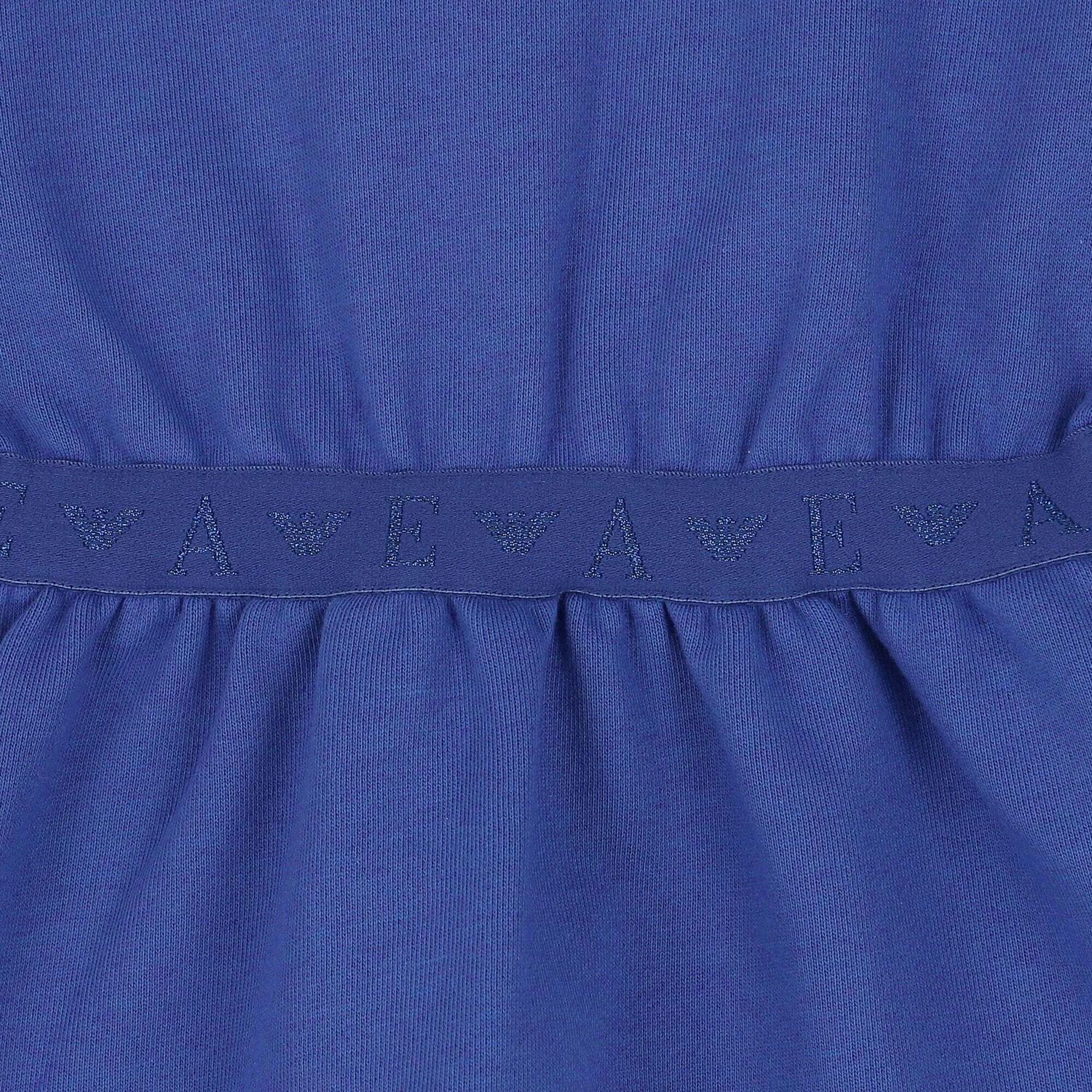 Younger Girls Blue Logo Dress, 1, hi-res image number null