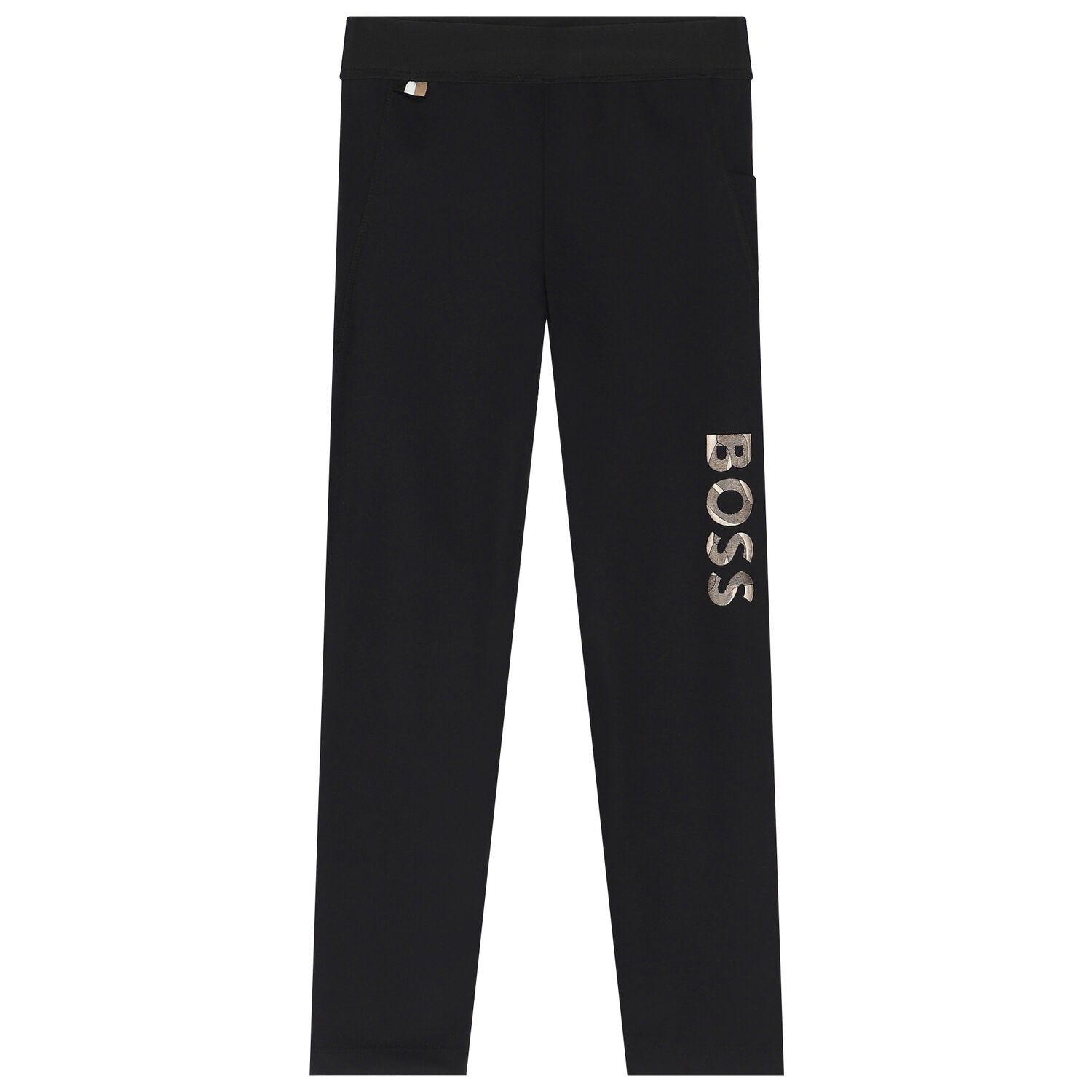 Girls Black Logo Leggings, 1, hi-res image number null