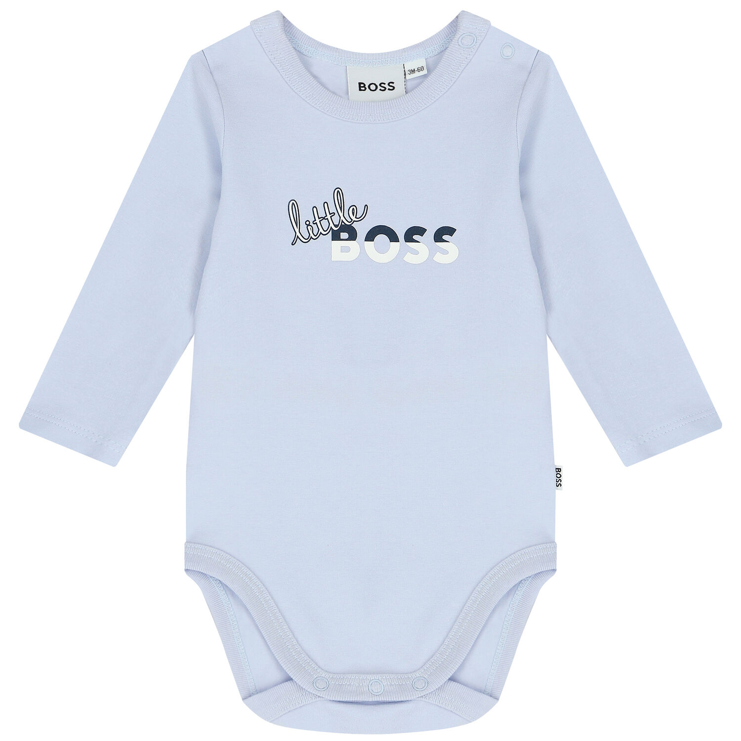 Baby Boys Blue Logo Bodysuits ( 2 Pack ), 1, hi-res image number null