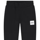 Boys Black Logo Joggers, 1, hi-res