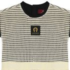 Girls Black & Gold Logo Dress, 2, hi-res