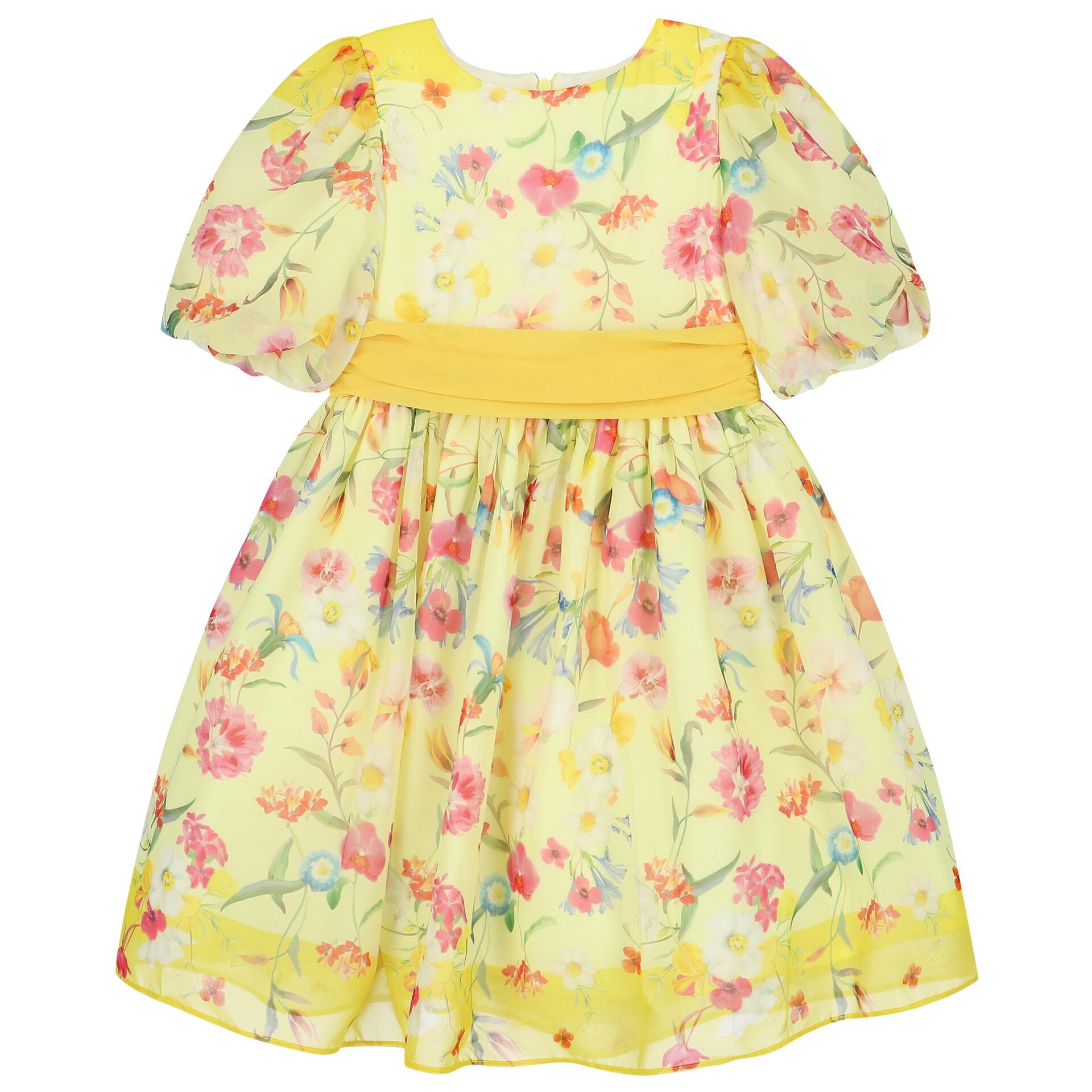 Patachou seersucker-texture sleeveless dress - Yellow