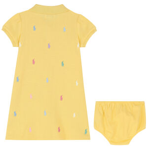 Baby Girls Yellow Logo Dress Set