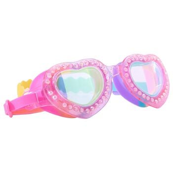 Girls Pink Heart Swimming Goggles