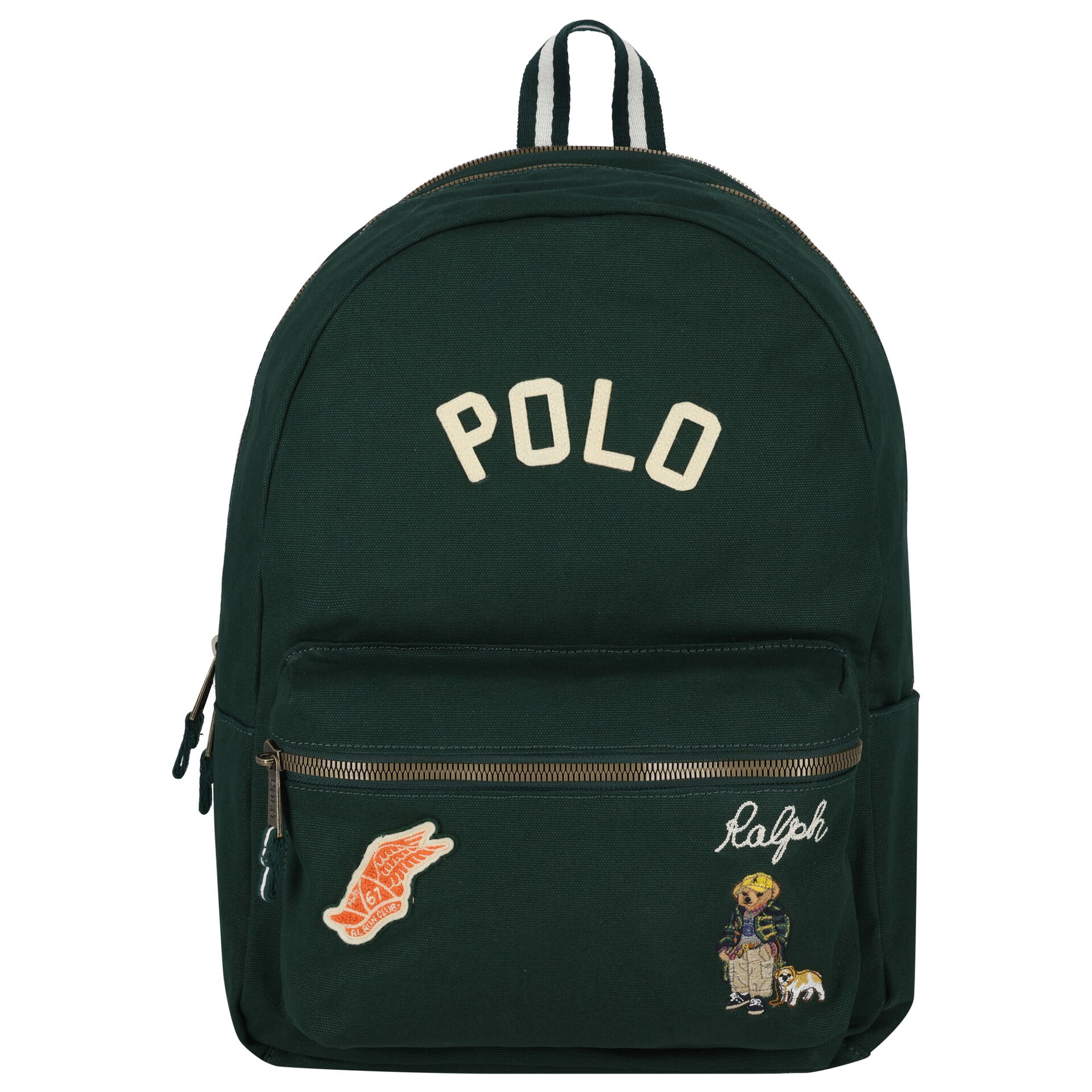 Ralph Lauren Boys Green Logo Varsity Backpack ( 44cm ) | Junior