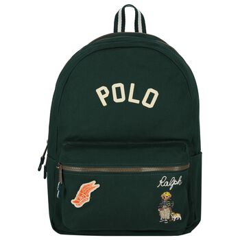 Boys Green Logo Varsity Backpack ( 44cm )