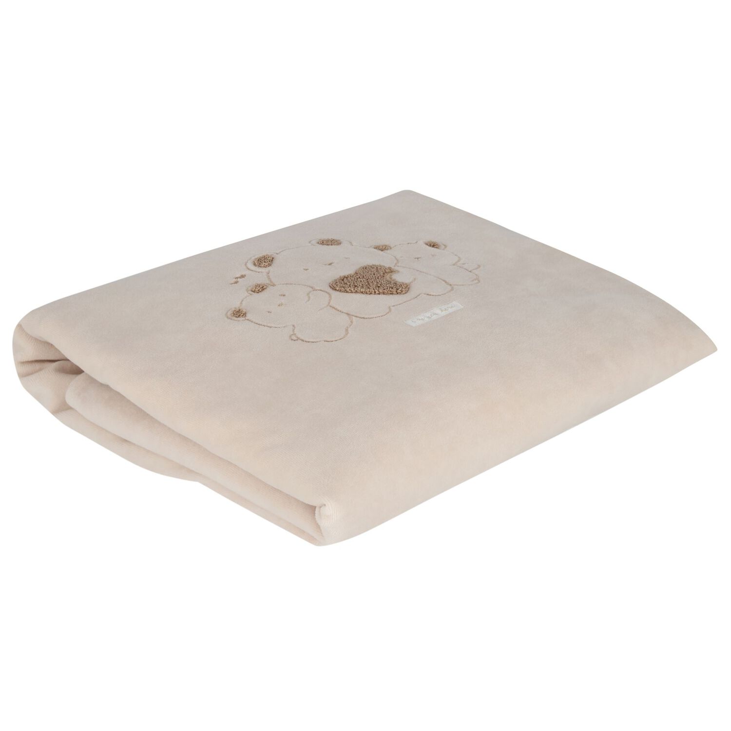 Beige Teddy Bear Baby Blanket, 1, hi-res