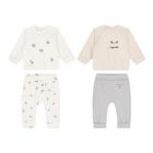 Baby Boys Ivory, Beige & Grey Tracksuits ( 2-Pack ), 1, hi-res