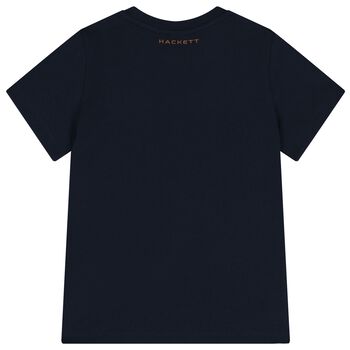 Boys Navy Blue Logo T-Shirt