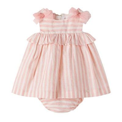 Baby Girls Pink & Ivory Dress Set