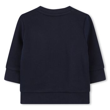 Younger Boys Navy Blue Logo Sweatshirt