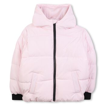 Girls Pink Logo Puffer Jacket