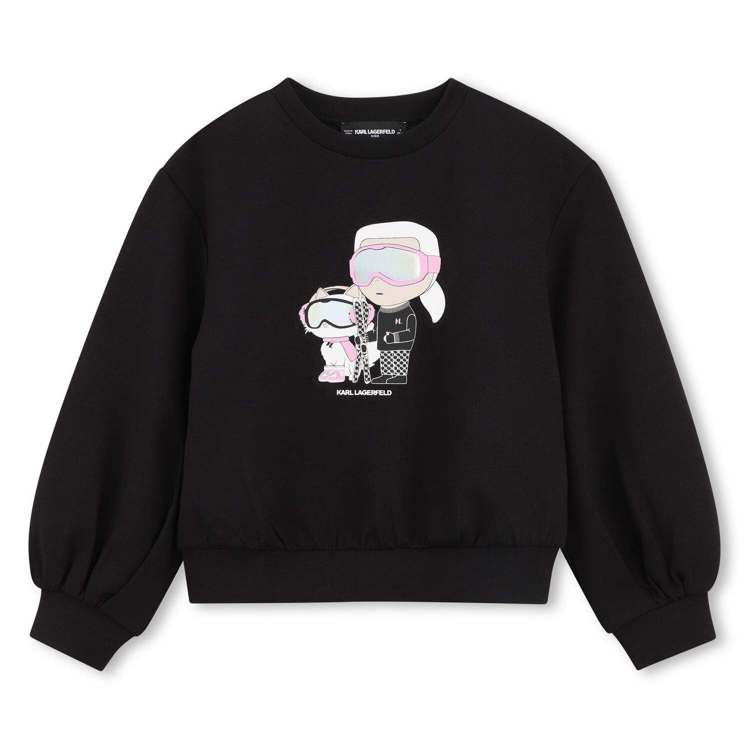 Girls Pink Choupette Logo Sweatshirt, 1, hi-res