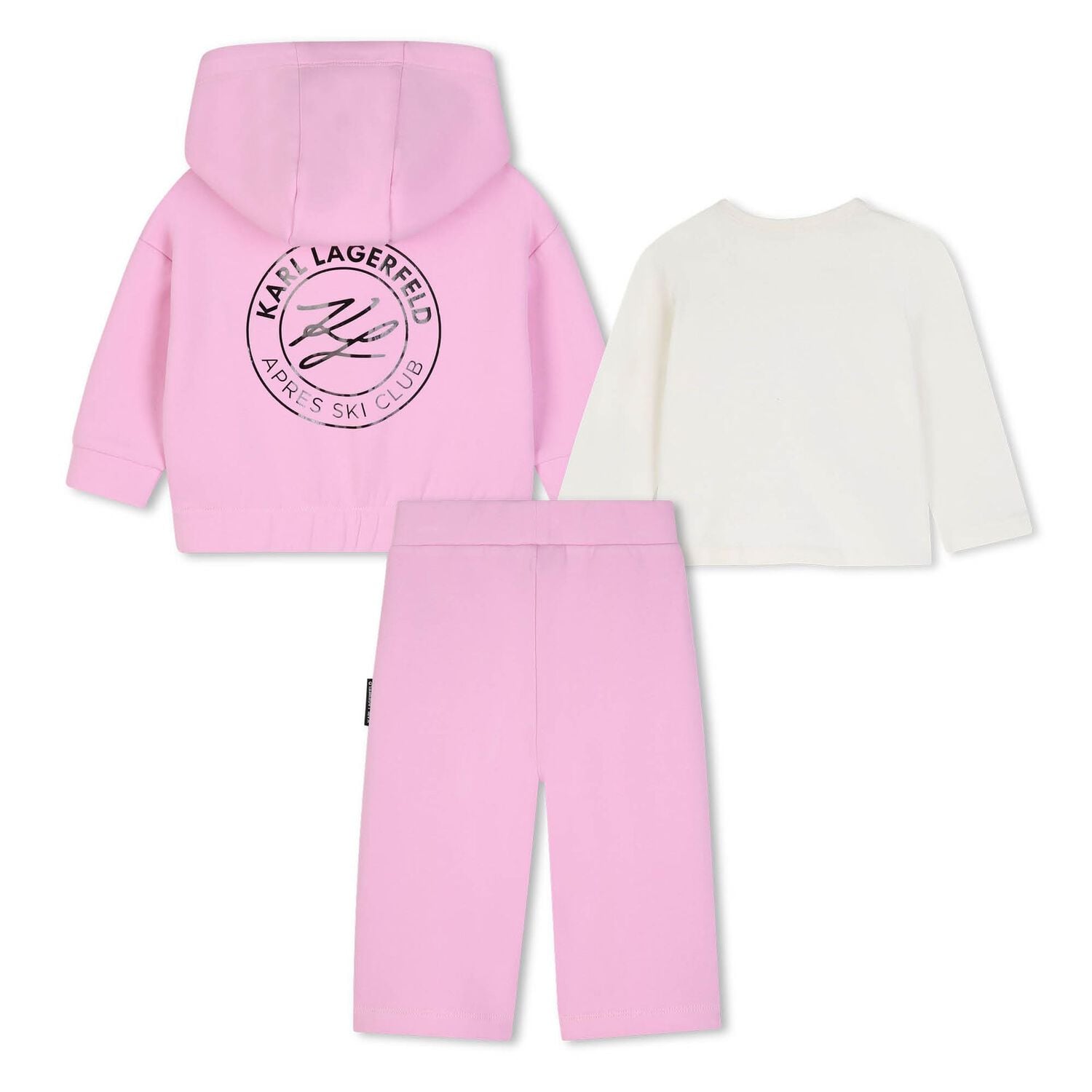 Younger Girls Pink Choupette Logo Tracksuit Set, 1, hi-res