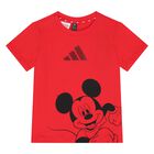 Younger Boys Red Disney Mickey Mouse T-Shirt, 1, hi-res