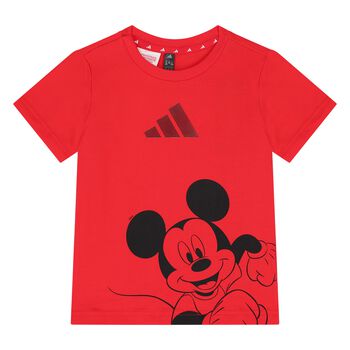 Younger Boys Red Disney Mickey Mouse T-Shirt