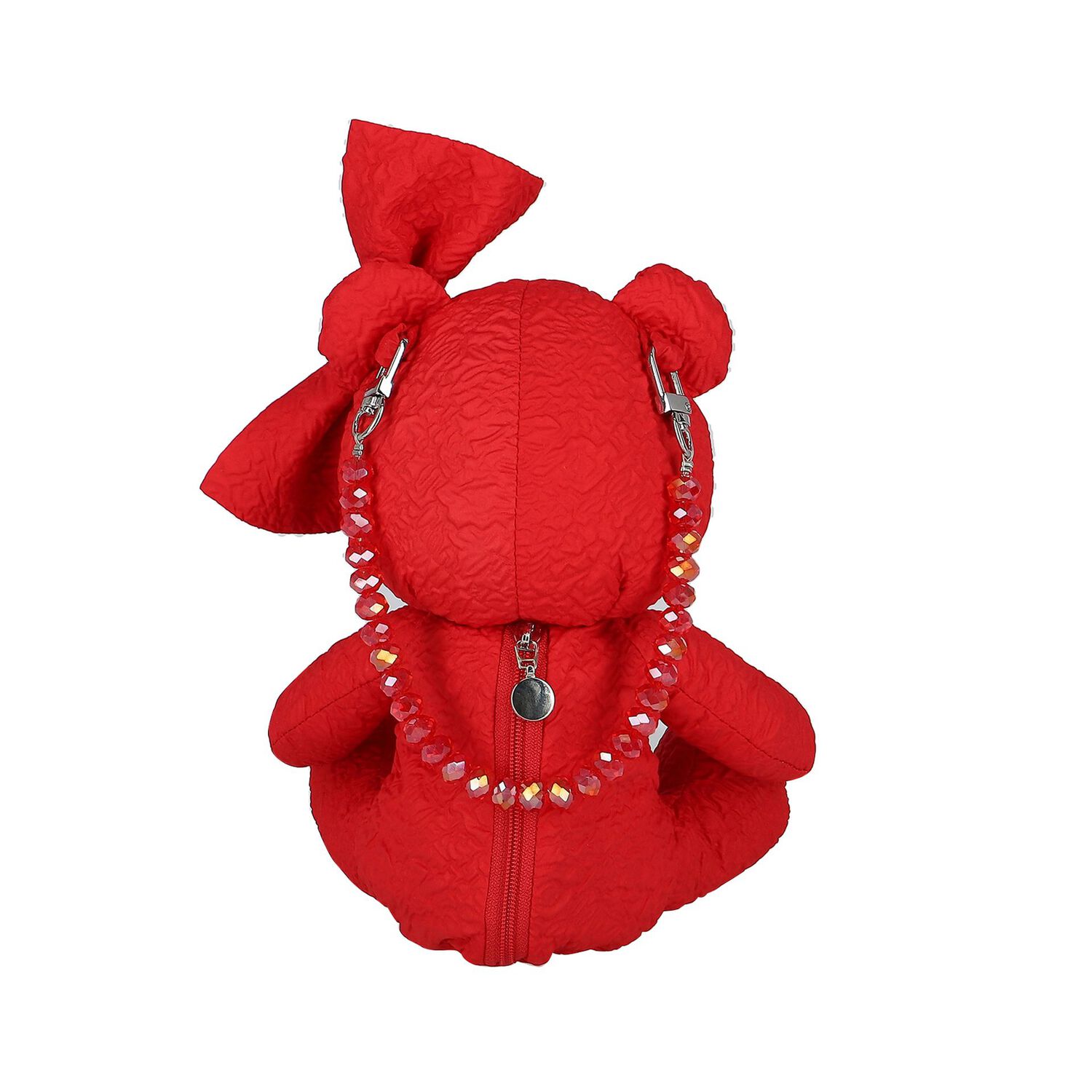 Girls Red Teddy Bear Bag, 1, hi-res image number null