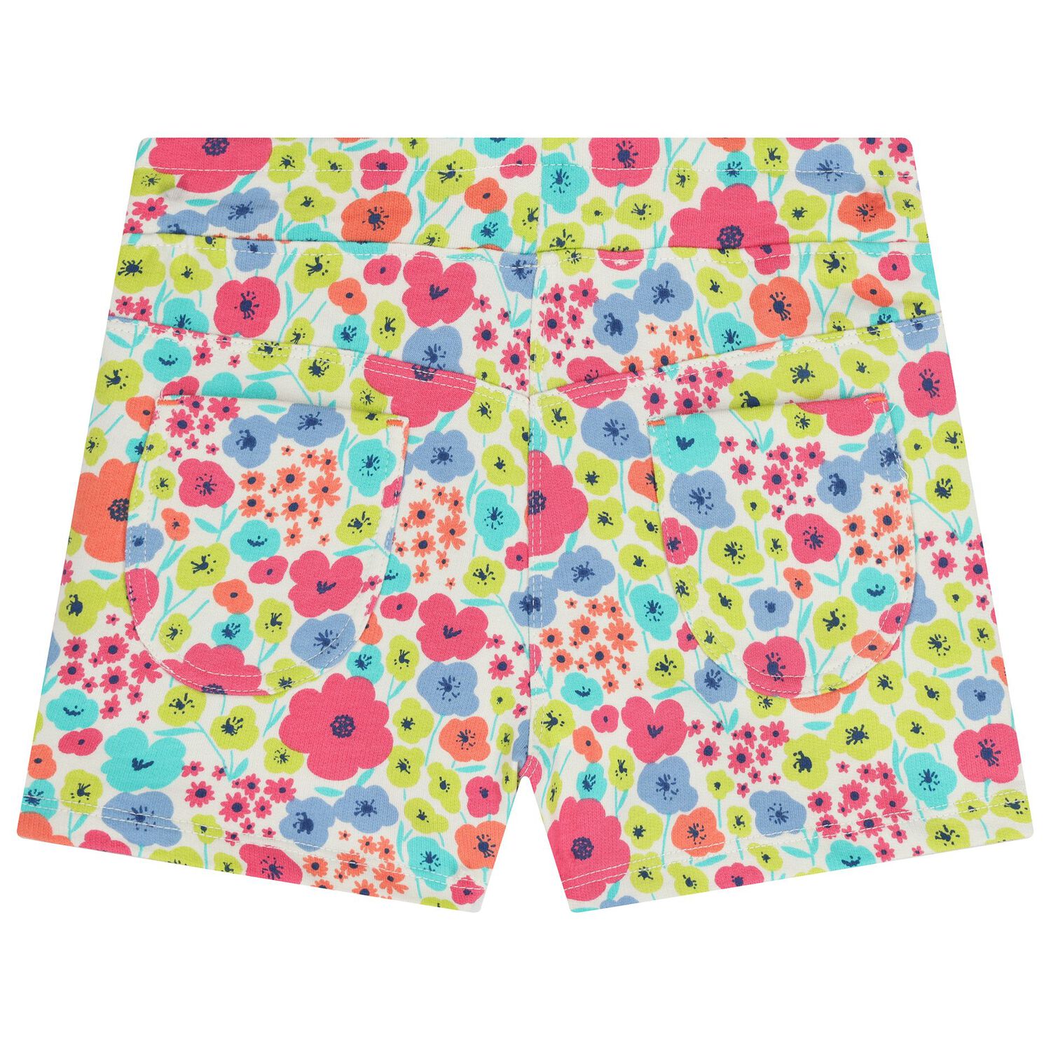 Girls Multi-Coloured Floral Shorts, 1, hi-res