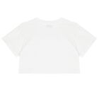 تي شيرت بالشعارباللون الأبيض مرصع بأحجار الراين للبنات, 2, hi-res