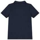 Boys Navy Blue Logo Polo Shirt, 2, hi-res