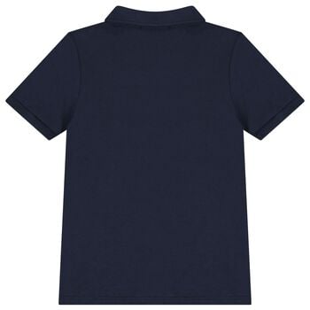 Boys Navy Blue Logo Polo Shirt