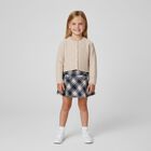 Girls Grey & Blue Check Skirt, 2, hi-res