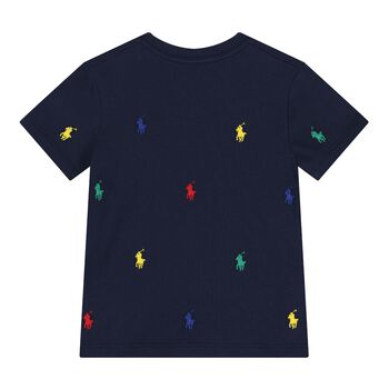 Baby Boys Navy Blue Logo T-Shirt