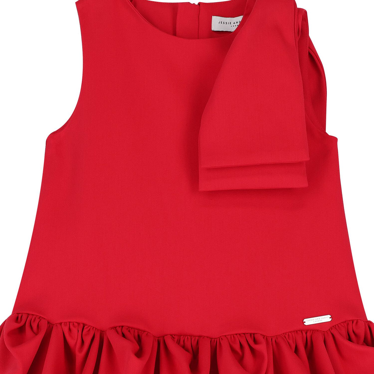 Girls Red Bow Dress, 1, hi-res image number null