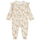 Baby Girls White & Gold Babygrow, 1, hi-res