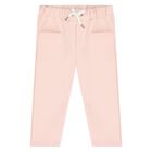 Younger Girls Pink Logo Joggers, 1, hi-res