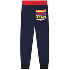 Boys Navy Logo Joggers, 1, hi-res