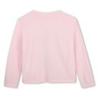 Girls Pink Glitter Cat Long Sleeve Top, 1, hi-res