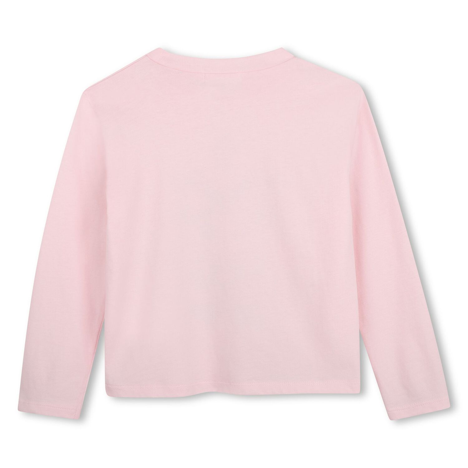 Girls Pink Glitter Cat Long Sleeve Top, 1, hi-res