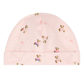 Baby Girls Pink Teddy Hat