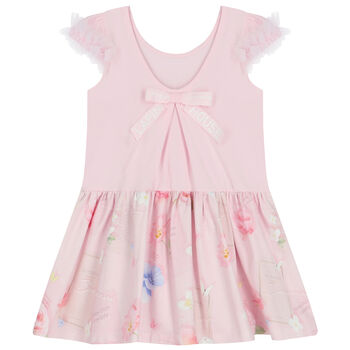 Girls Pink Floral Dress