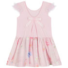 Girls Pink Floral Dress, 1, hi-res