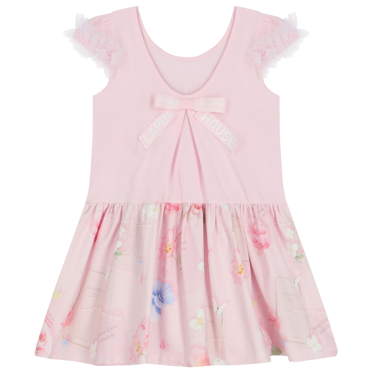 Girls Pink Floral Dress, 1, hi-res image number null