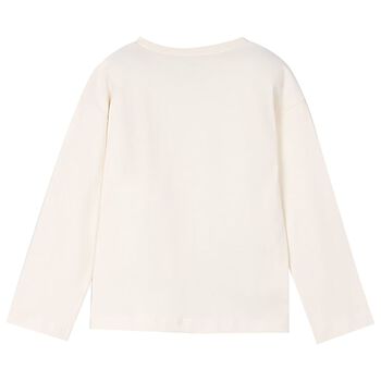 Girls Ivory Long Sleeve Top