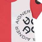 Younger Boys Red & White Logo T-Shirt, 3, hi-res