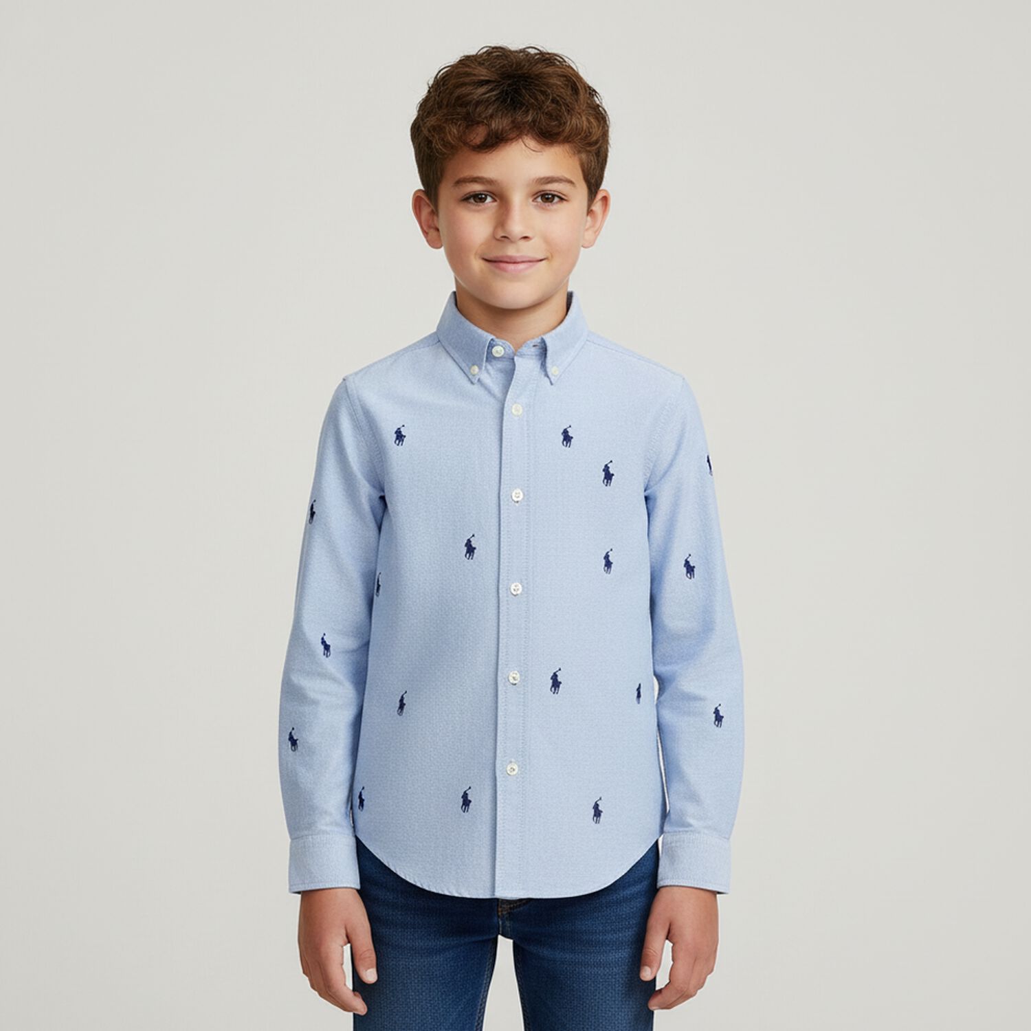 Boys Blue Logo Shirt, 1, hi-res image number null