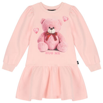 Girls Pink Teddy Bear Dress