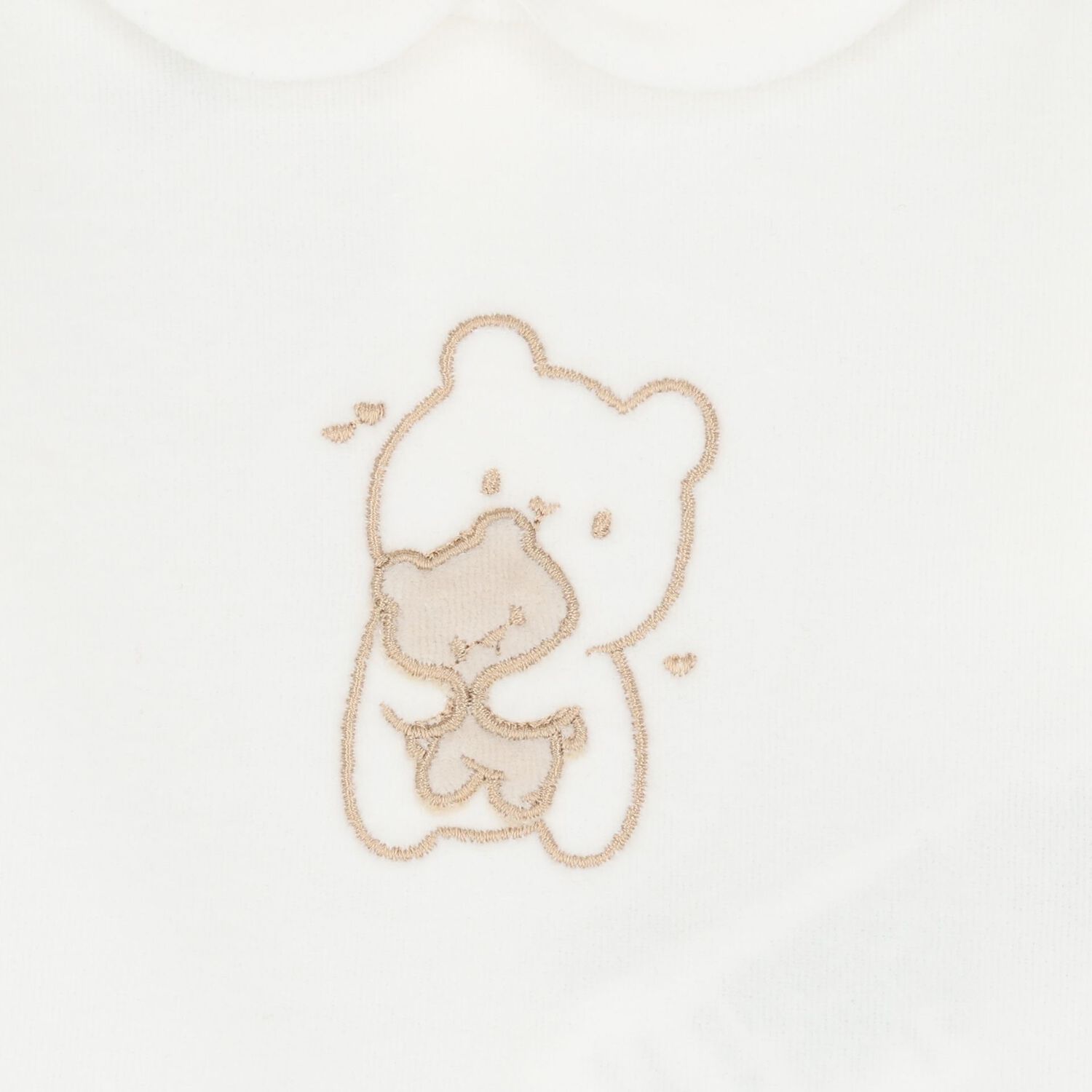 White & Beige Teddy Bear ( 2 Piece Babygrow ) , 1, hi-res