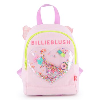 Younger Girls Pink Logo Backpack