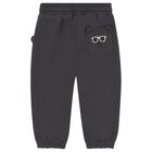 Younger Boys Black Joggers, 1, hi-res