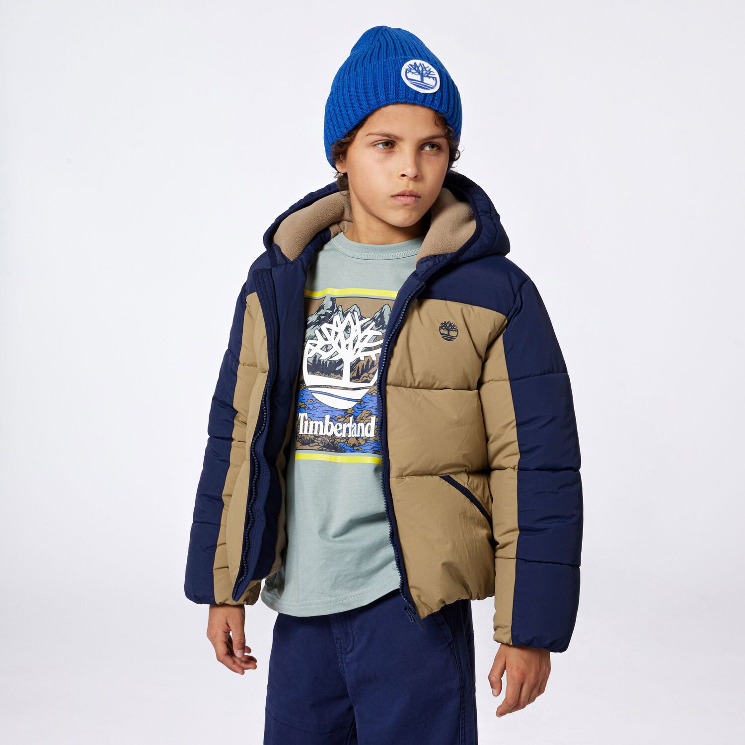 Boys Green Logo Long Sleeve Top, 1, hi-res