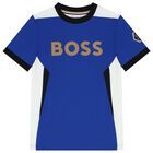 Boys Blue Logo T-Shirt, 1, hi-res