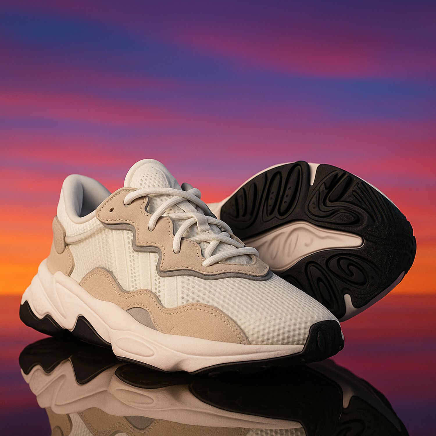 White Ozweego J Trainers, 1, hi-res image number null