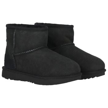 Black Classic Mini II Suede Boots