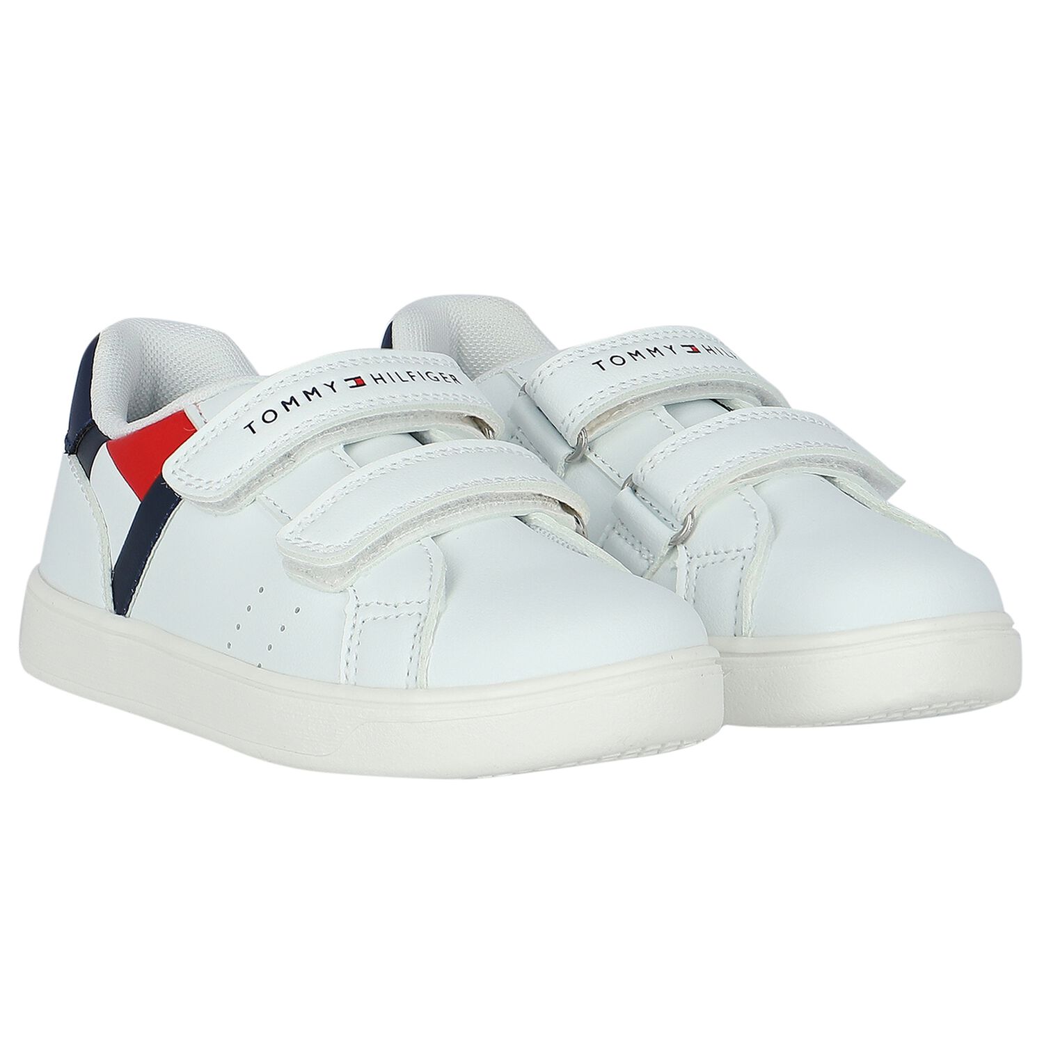 Boys White Logo Trainers, 1, hi-res image number null